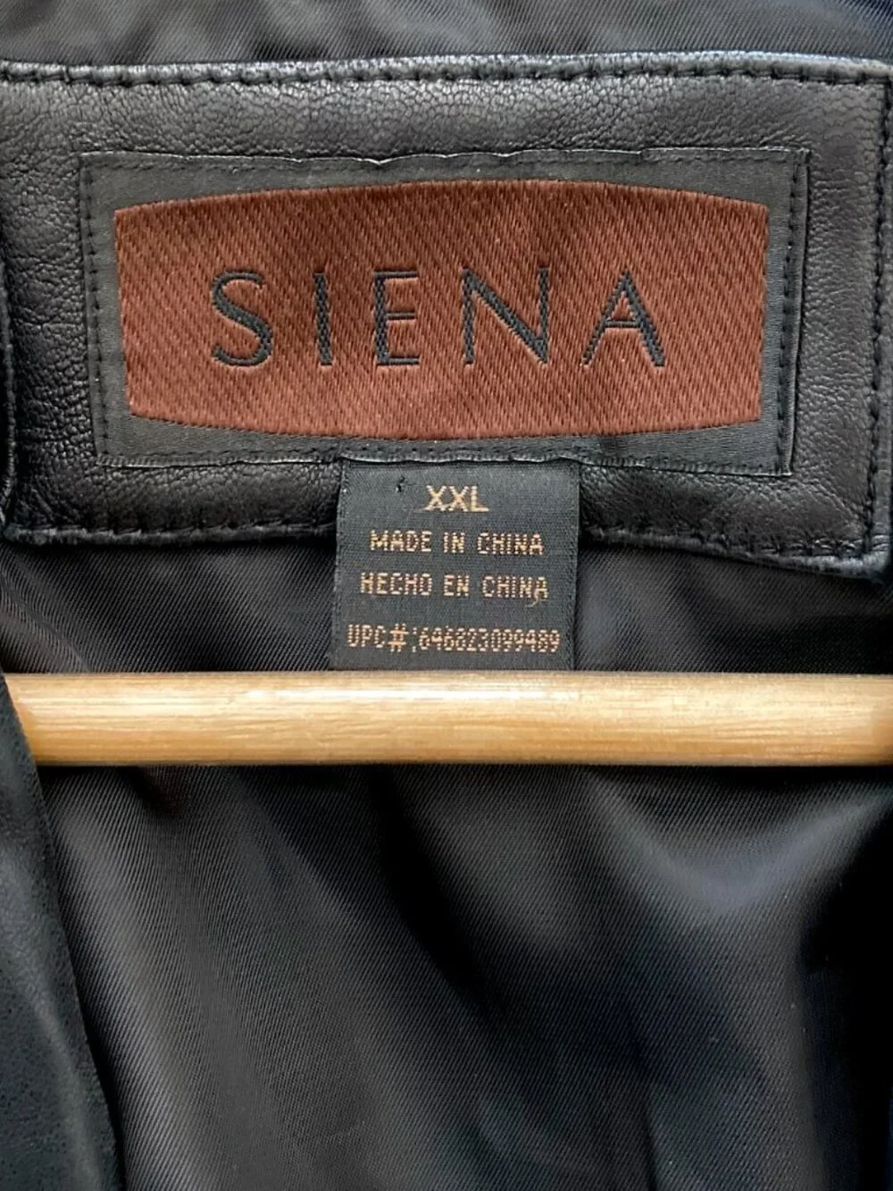Vintage SIENA Leather Jacket High Neck G111 Moto Chic Black Size XXL